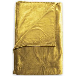 ZoHome Cara Plaid - Fleece - 140x200 cm - Honey Gold