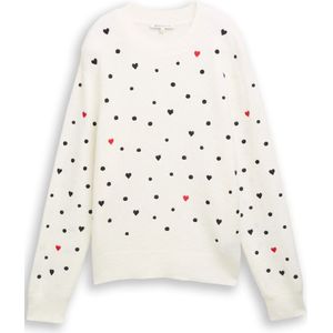 Tom Tailor Denim Relaxed fit gebreide trui met borduursels