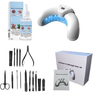 Nagelschimmel laser - Nagelbehandeling - Schimmelnagel - Inclusief teennagel druppels en pedicureset - Kalknagel – Kalknagelbehandeling - Nagel Schimmel - Nagelschimmel Behandeling - Nagelbehandeling - Schimmelinfectie Verwijderaar