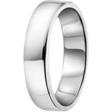Lucardi Dames Ring glad 5mm - Ring - Cadeau - Moederdag - Echt Zilver - Zilverkleurig