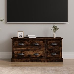 The Living Store TV-meubel - Gerookt eiken - 100 x 35.5 x 45 cm - Trendy en praktisch