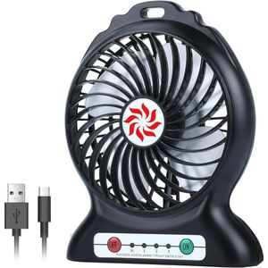 StayPowered USB Ventilator Mini - 3 Snelheden - Zwart