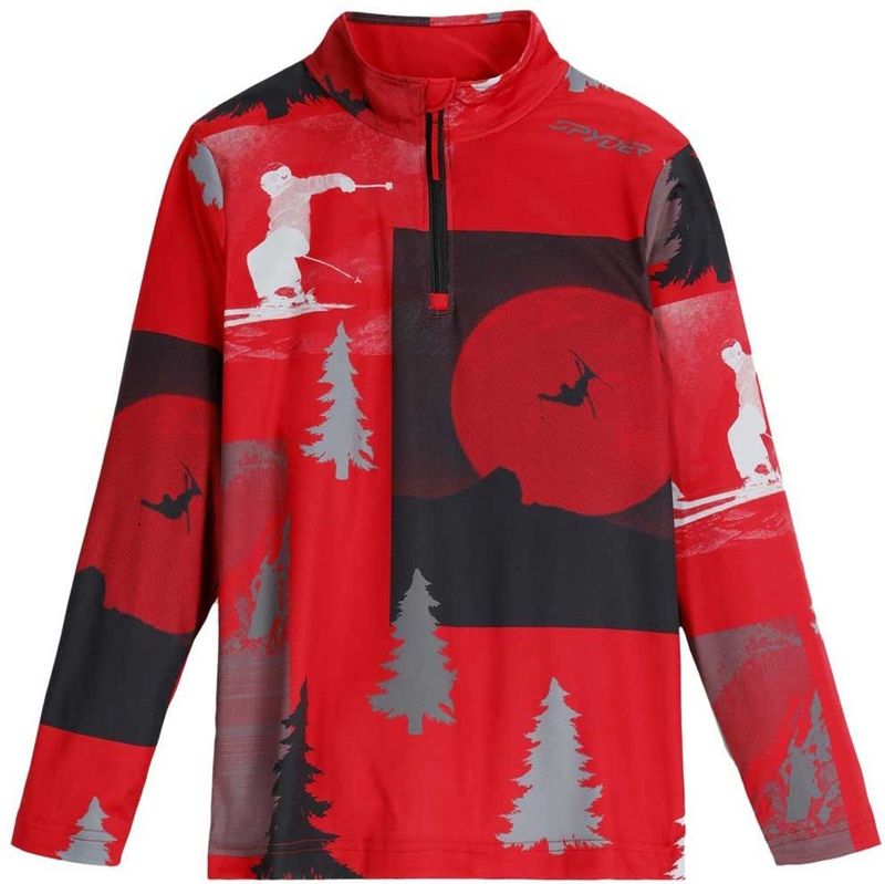 Spyder Jacobs Sweatshirt Met Halve Rits Rood 8 Years Man
