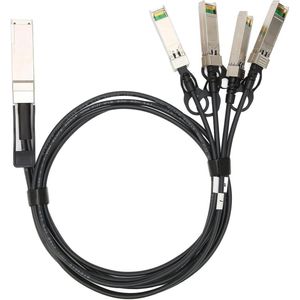 40G QSFP-kabel Plus 40G QSFP-naar-4-SFP-DAC-kabel - 1 meter, plug-and-play - hoge snelheid - stabiel signaal - compatibel voor Extreme, Entel .