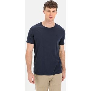 camel active - Basic - T-shirt - Donkerblauw - 95% Biologisch Katoen