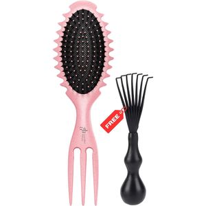 Guardian Beauty Haarborstel - Kruldefiniërende Borstel - Met Haarborstelreiniger - Roze