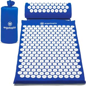 Pijnlijke spieren acupressuurmat voor ontspanning en doorbloeding - Rugmassage mat met drukpuntmat en acupressuurkussen