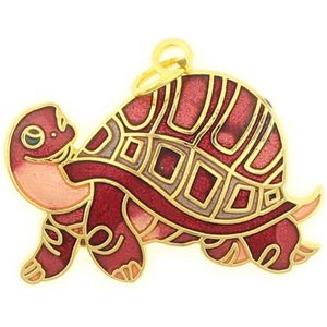 Behave Hanger schildpad rood emaille 3 cm