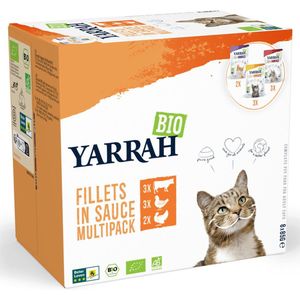 Yarrah Cat Bio Pouch Fillets Multipack Gravy Mix 8 x 85 gr