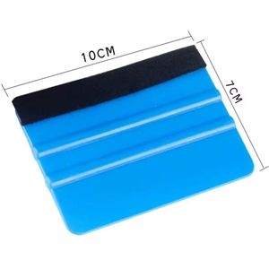 Rakel Blauw met Viltenrand – Scraper - Voor wrapping -Folie - Auto -Raam – Tool- Aanbrengspatel - Underdog Tech