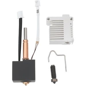 1 Set Hotend Kit Mounting Printhead with 0.4mm Heatbreak Tempered Steel Nozzle Compatible with Anycubic Kobra 3 Compatible with Kobra 3 Combo 3D Printer (with Heatsink)