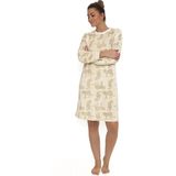 Cocodream - Velours Nachthemd - All-over Tijger Print - Dames - Warm Winter Nachtjapon
