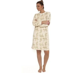 Cocodream - Velours Nachthemd - All-over Tijger Print - Dames - Warm Winter Nachtjapon