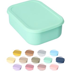 Flex Lunchbox - Buigbaar! - Diepvriesbakjes - Geschikt om in te Vriezen - Buigbare Siliconen Bentobox - 800ml - BPA-vrij! - Mint Groen