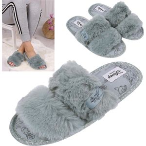 Blauwe bontpantoffels voor dames - Bambi DISNEY / 38-39