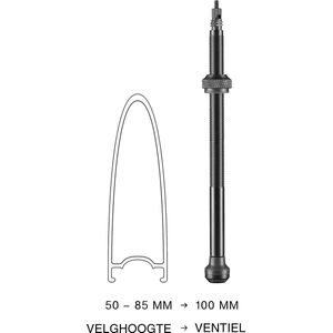 Tubeless ventiel Schwalbe 100mm (2 stuks)