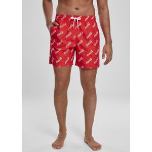 Merchcode Coca Cola - Coca Cola Logo Zwemshorts - S - Rood