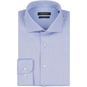 Steppin' Out Overhemd Slim-Fit Dobby Lichtblauw - Maat XXL - Heren