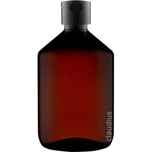 Lege Plastic Fles 500 ml PET Amber bruin - met zwarte klepdop - set van 10 stuks - Navulbaar - Leeg