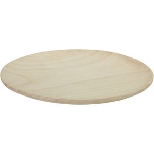 Othmar Decorations kaarsenbord/decoratie schaal - hout - D29 x H2 cm