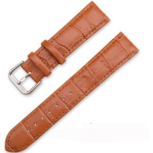 SmartphoneClip® Horlogeband - Leer - 18mm - Cognac - Horlogebandjes