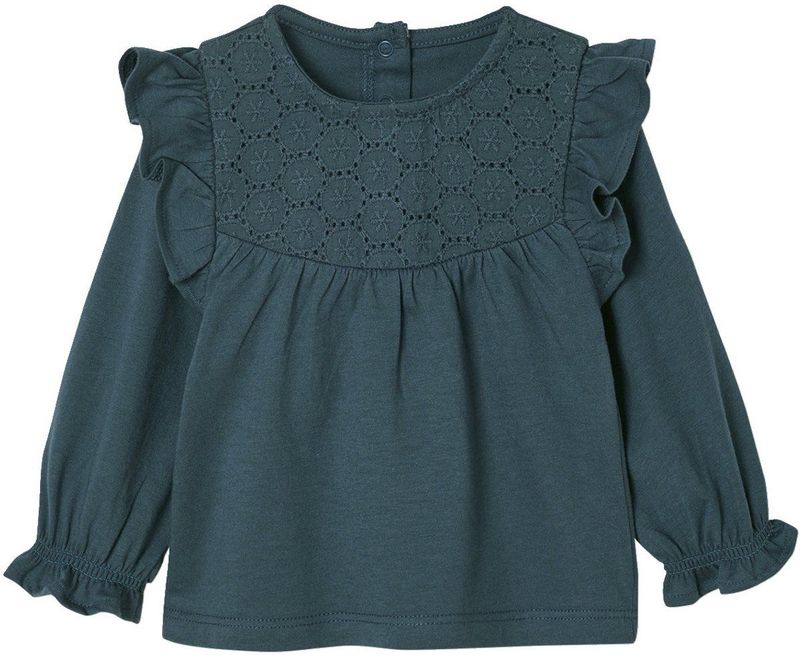 Vertbaudet Geborduurde t-shirt baby met lange mouwen