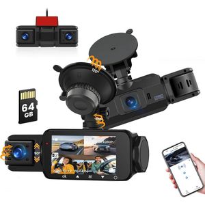 Dashcam voor auto voor en achter – Dual dashcam – Voor- en achtercamera – Autocamera – Full HD dashcam – Dashcam met nachtzicht – Dashcam met bewegingssensor – Groothoeklens – Parkeermodus – Loop recording – Dashcam met SD-kaart