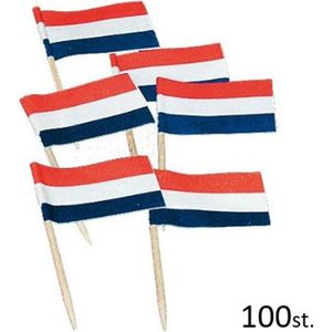 Cocktailprikkers Nederland 8 Cm Papier/hout 100 Stuks