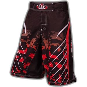 Ali's fightgear kickboks broekje - mma short -  3 zwart met rood - S