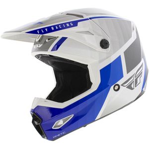 FLY Racing - Kinetic Drift - Crosshelm - Blauw Charcoal Wit
