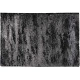 OZAIA Tapijt shaggy DOLCE antraciet - polyester - 140 x 200 cm L 200 cm x H 4 cm x D 140 cm