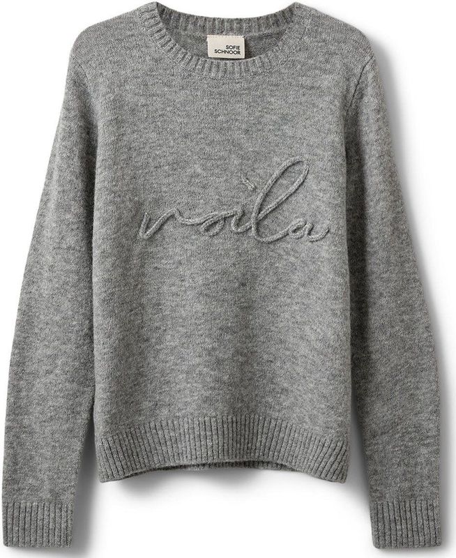 Sofie Schnoor - MinnikSY Knit - Grijs - Gebreide Trui