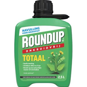 ROUNDUP® Totaal Onkruidvrij Kant en Klaar Navulling - 2,5L voor 25m² - Onkruidverdelger - Onkruidverwijderaars zonder glyfosaat