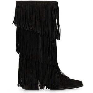 SACHA - Cowboylaarzen - Zwart - Leer - Blokhak