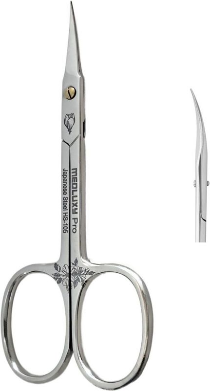 MEDLUXY - semi Pro - Nagelriemschaar - Spits & Gebogen Punt - 10 cm