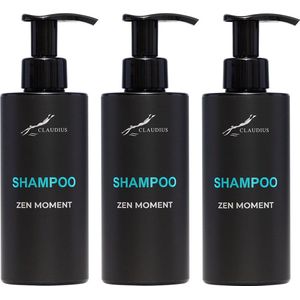 Shampoo Zen Moment 300 ml - met pomp - zwarte fles - set van 3 stuks - voordeelverpaakking - haarverzorging