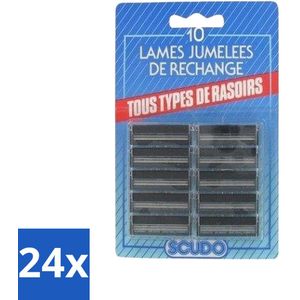 Scudo - Scheermesjes - 2 Scheerbladen - Vervangmesjes voor Gillette G2 & Contour - 10 Mesjes - Voordeelverpakking - 24 stuks