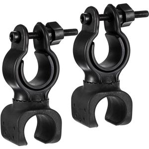 Krukhouder - veelzijdig en praktisch - set van 2 - zwart - kunststof en metaal - 8 x 3,4 x 3,2 cm