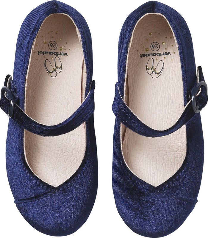 Ballerina's - Marineblauw - Kleutercollectie - Fluwelen Glanzende Ballerina's