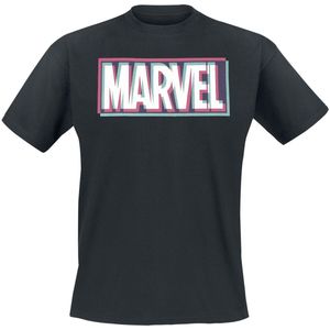Marvel Glitch Logo Heren T-shirt - zwart - S
