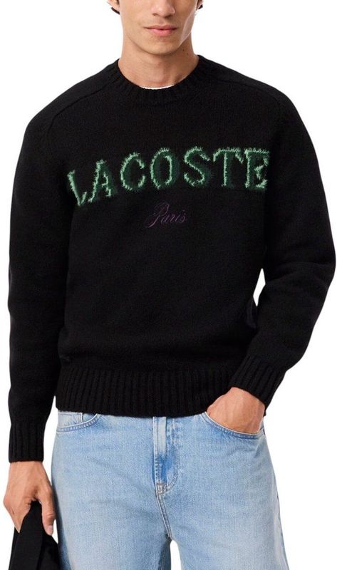 Lacoste - Gebreide Pullover - Wolmix - Relaxed Fit - Hoge Ronde Hals