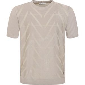 Gabbiano T-shirt Knit T Shirt Met Structuur 154570 01 Beige Mannen Maat - 3XL