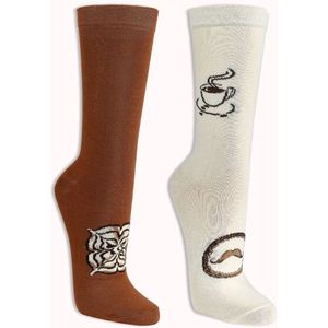 Katoenen herensokken 42-47 | damessokken 36-41 | funsokken | happy socks printjes | per set = 2 paar