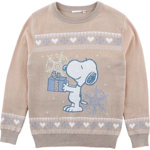 Peanuts Kids - X-mas Snoopy Meisjes Sweatshirt - meerkleurig - 128