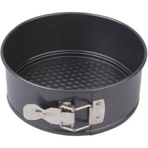 Springvorm Ø24cm - Lekvrije Taartvorm - Non-stick Gecoat - Verwijderbare Bodem - Voor Cheesecakes, Quiches - Koolstofstaal - Zwart - 1 stuk