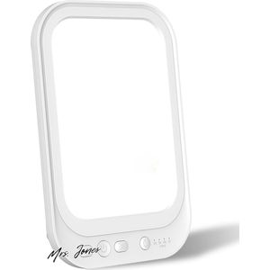 Mrs. Jones Daglichtlamp 10.000 Lux lichttherapie volspectrumlamp instelbare lichtkleuren UV-vrij 4 timerinstellingen led-zonnelamp .