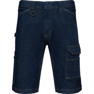WK. Designed To Work Denim herenbermuda met meerdere zakken WK715 - Blue Rinse - 54 NL (48 FR)