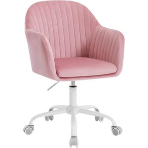 Ergonomische Bureaustoel met Hoogteverstelling en Draaifunctie - Comfortabele Fluwelen Make-upstoel - Tot 150 kg Belastbaar