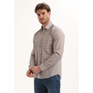 Gabbiano Overhemd Overhemd Met Allover Print 335737 5703 Teal Blue Mannen Maat - M