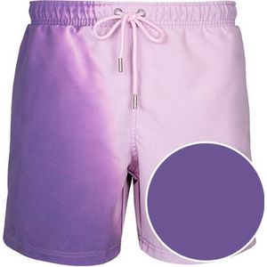 SEA'SONS jongens kleurveranderende zwemshort basic Purple-Pink - Maat 128/134